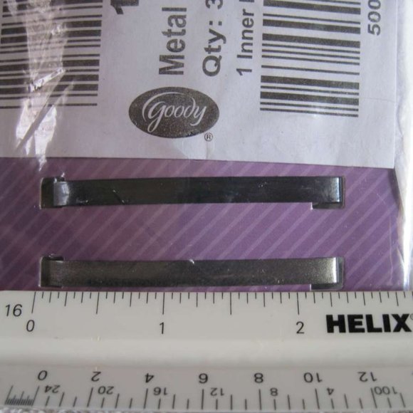 8 Goody 2 1/4" Painted Metal Stay Tight Put Hair Barrettes Secure Clasp Flat Bar - Picture 4 of 11